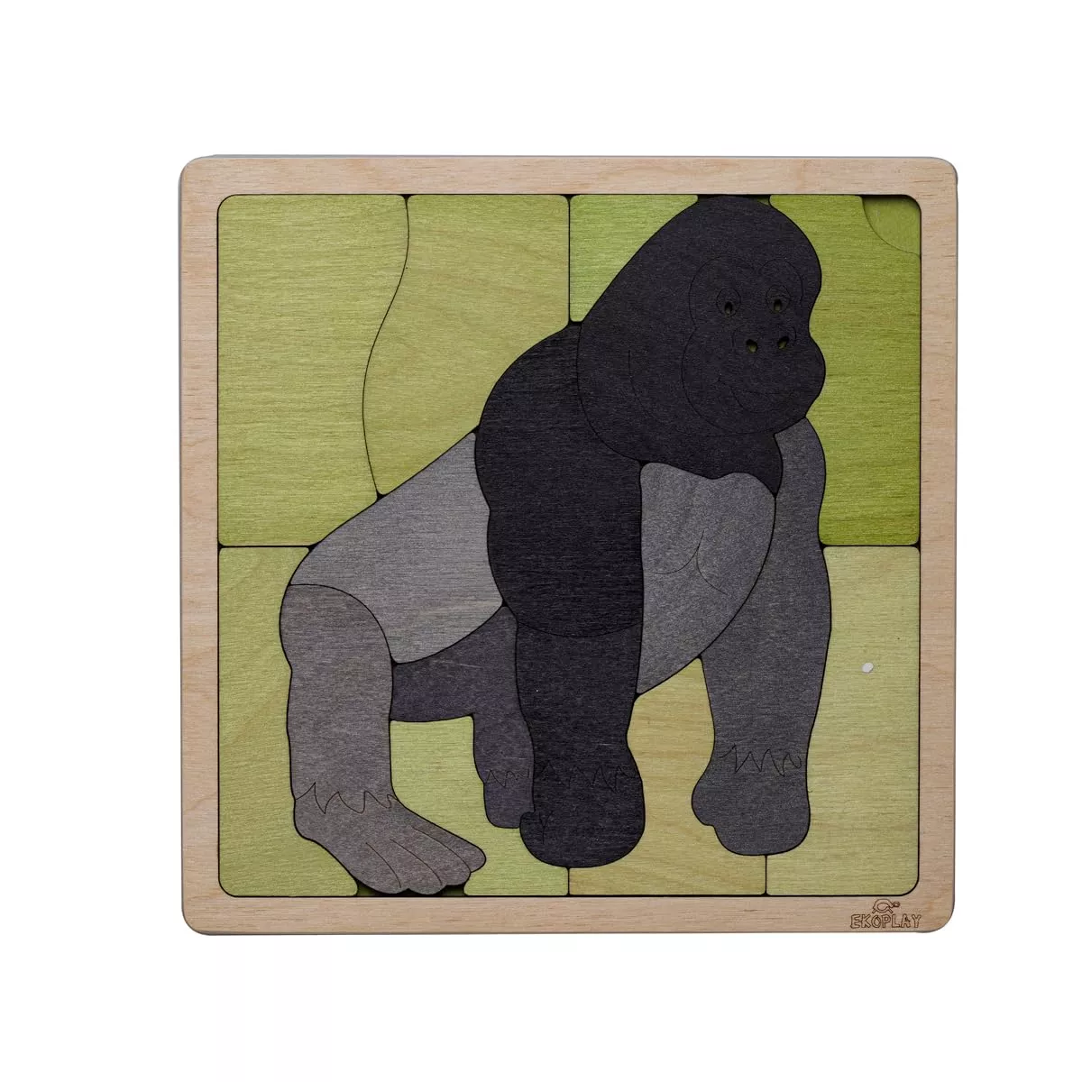 Ekoplay Wooden Puzzle Mountain Gorilla Educational Toy for Toddlers