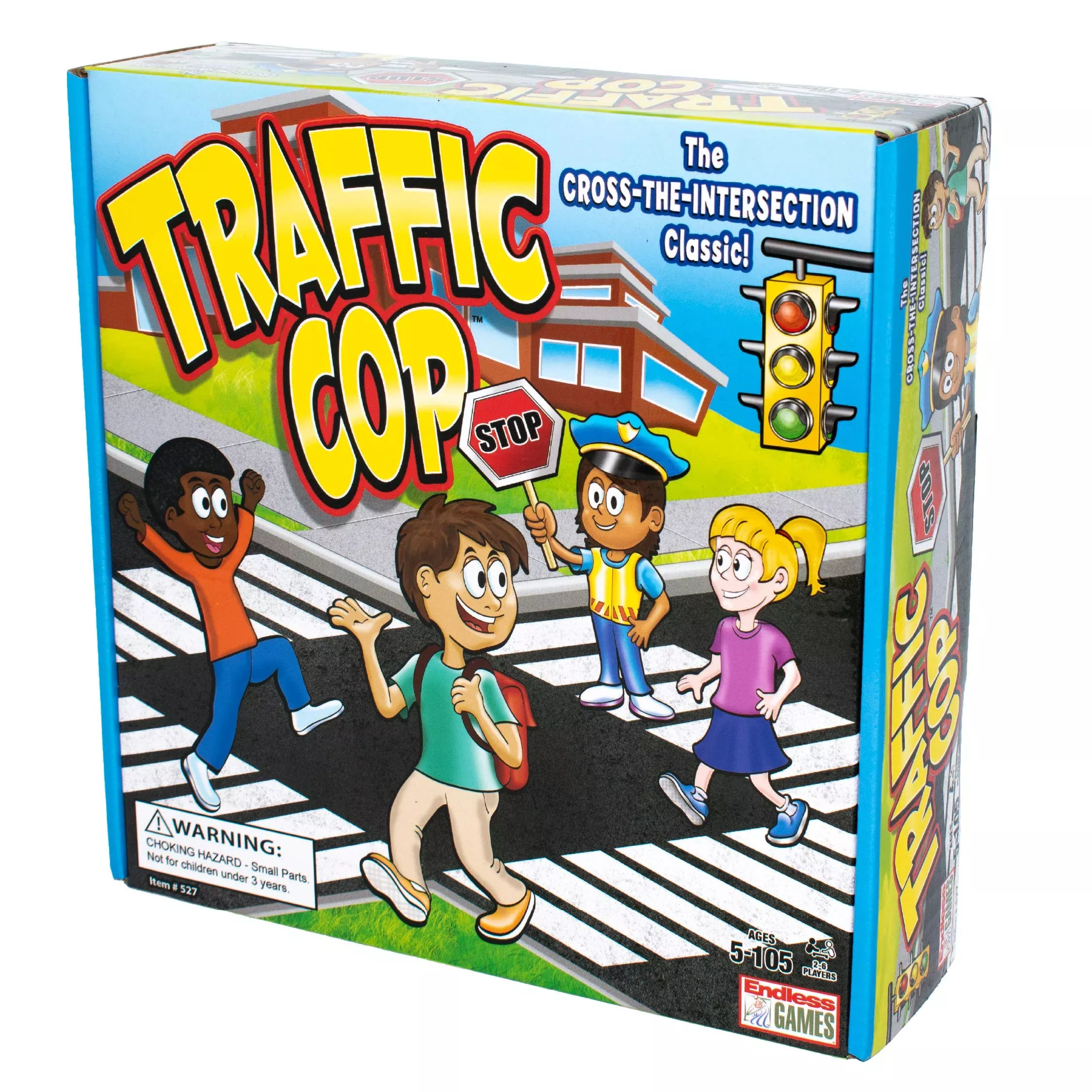 Endless Games Traffic Cop Game for 2-6 Players, Multi Color, Compact