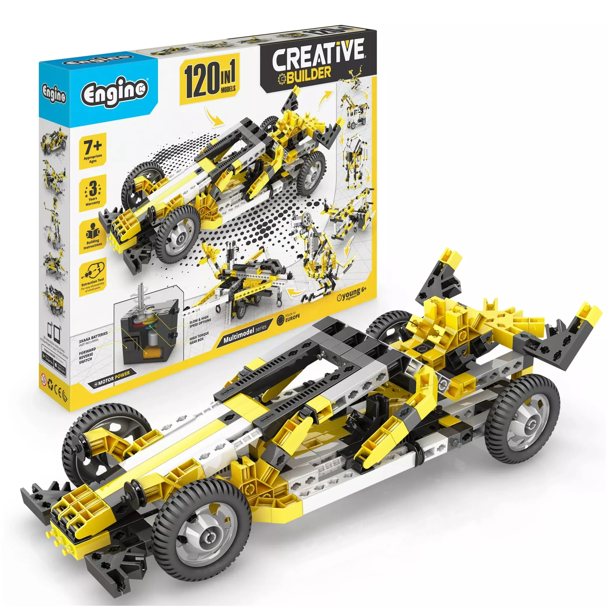 Engino- Inventor Stem Toys, 120 Motorized Models, Educational Toys For