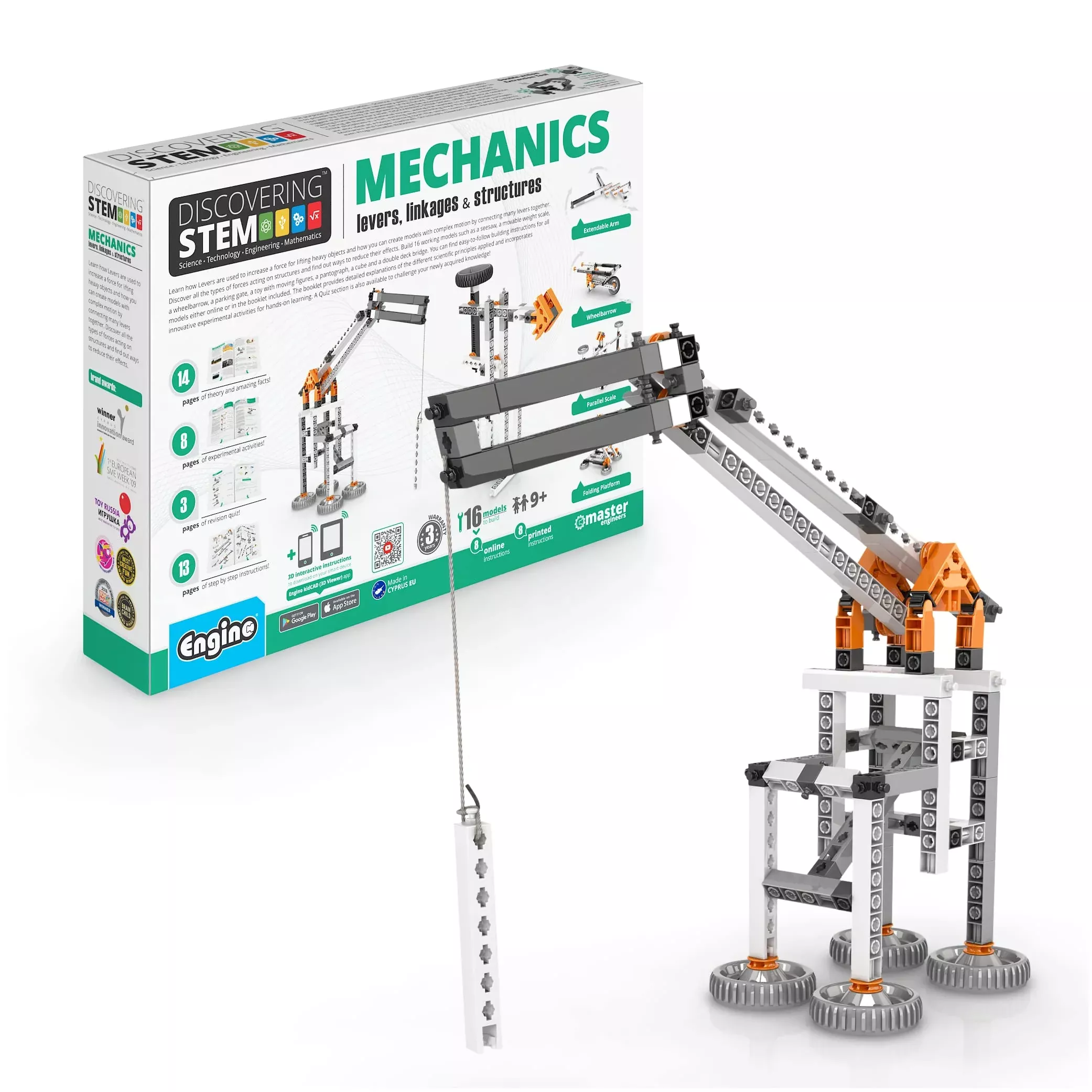Engino- Stem Toys, Construction Toys For Kids 9+, Mechanics: Levers, L