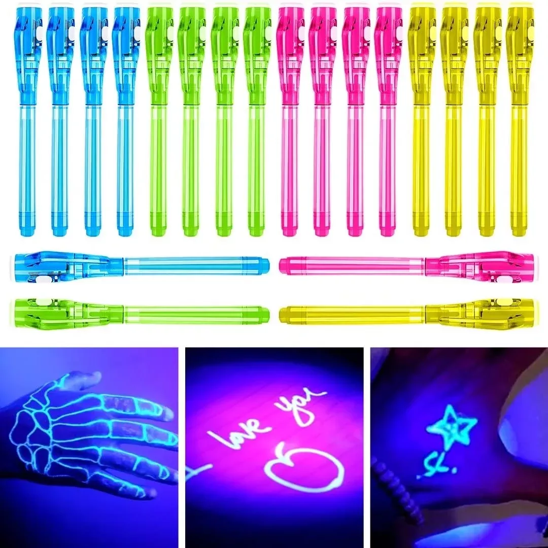 ENJOCASES Invisible Ink Pens 30 Pack with UV Light for Kids