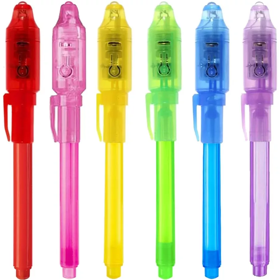 EODVICS Invisible Ink Pen Set for Kids - 6 Multicolored Pens
