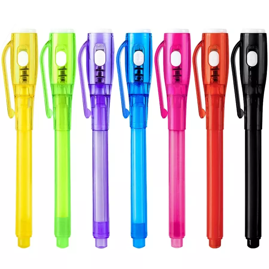 EODVICS Spy Pen with Invisible Ink, 7 Colors, Multicolored,