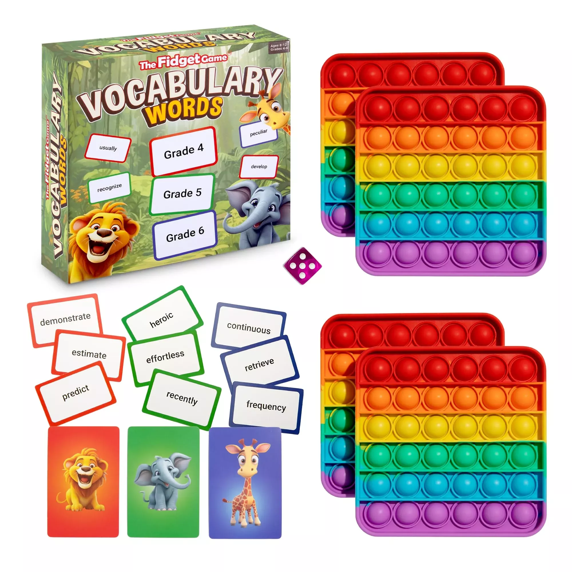 The Fidget Game Vocabulary Words Set for Kids 8-12, Medium