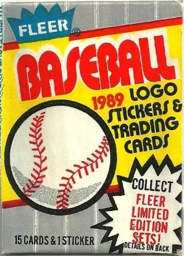 Fleer 1989 Baseball Wax Pack - 15 Cards - Factory Sealed
