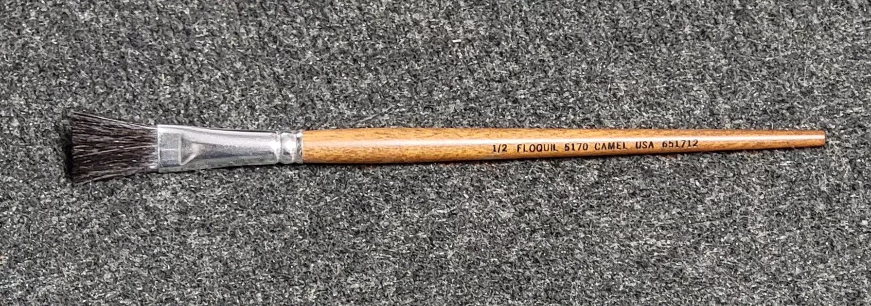 Floquil Poly S 651712 1/2" 5170 Camel Hair Flat Lacquer Paint Brush