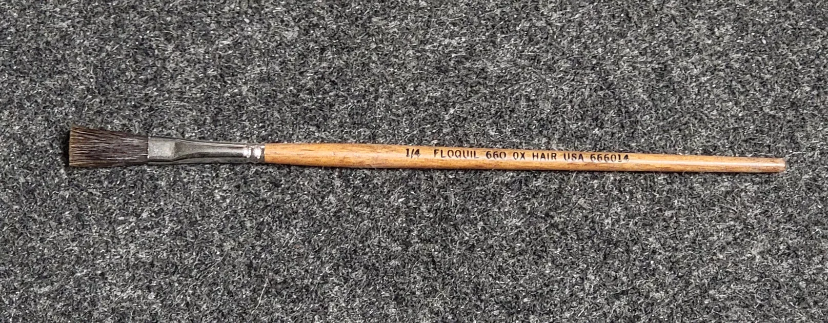 Floquil Poly S 666014 1/4" Ox Hair Flat Single Stroke Paint Brush