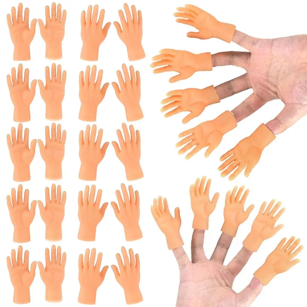 fnqiank Tiny Finger Hands 30 Pcs Miniature Realistic Toy Prank Props