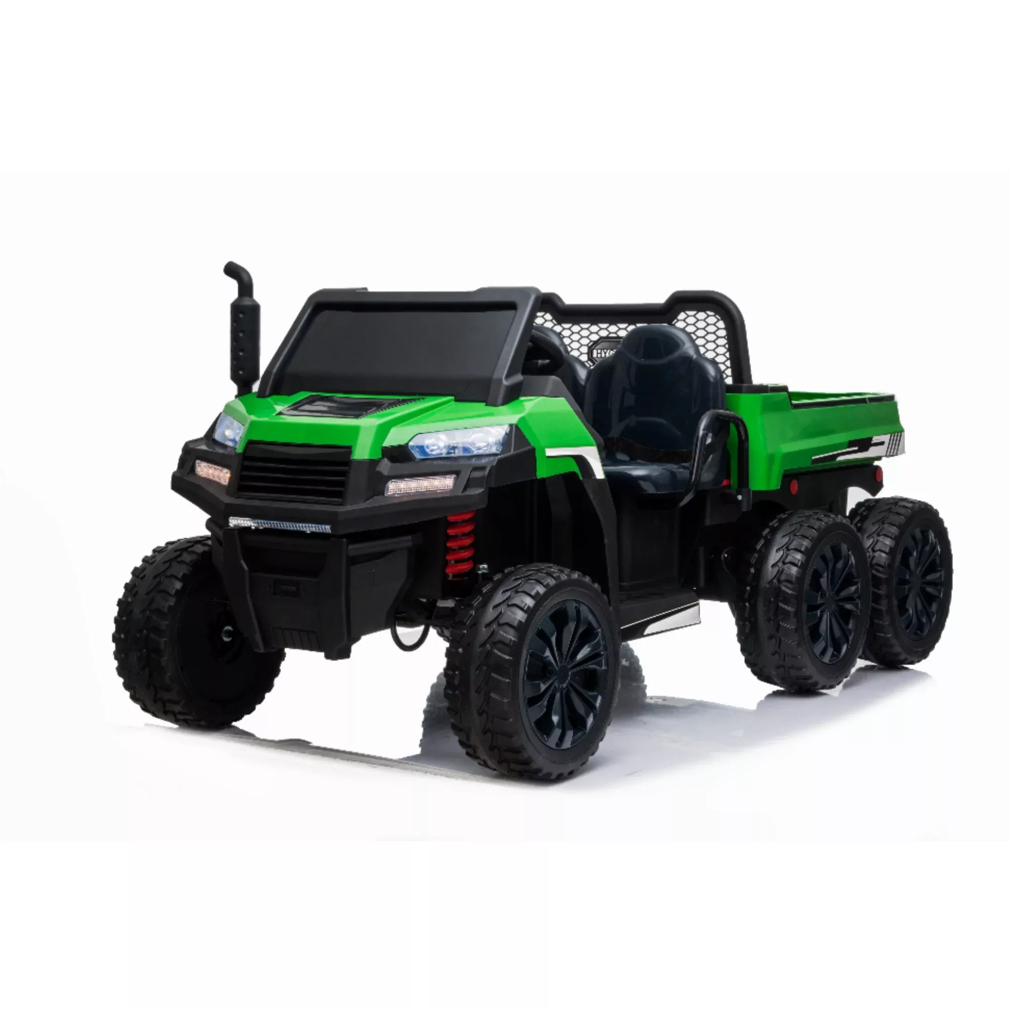 Freddo Toys 24V Battery Powered Kids Electric Ride On Car Off-Road Tractor Trailer 4X4 Toy With Parental Remote Control Mp3 - Usb - Aux Port Led Lights 2 Leather Seats And Eva Tires For 3+ Years