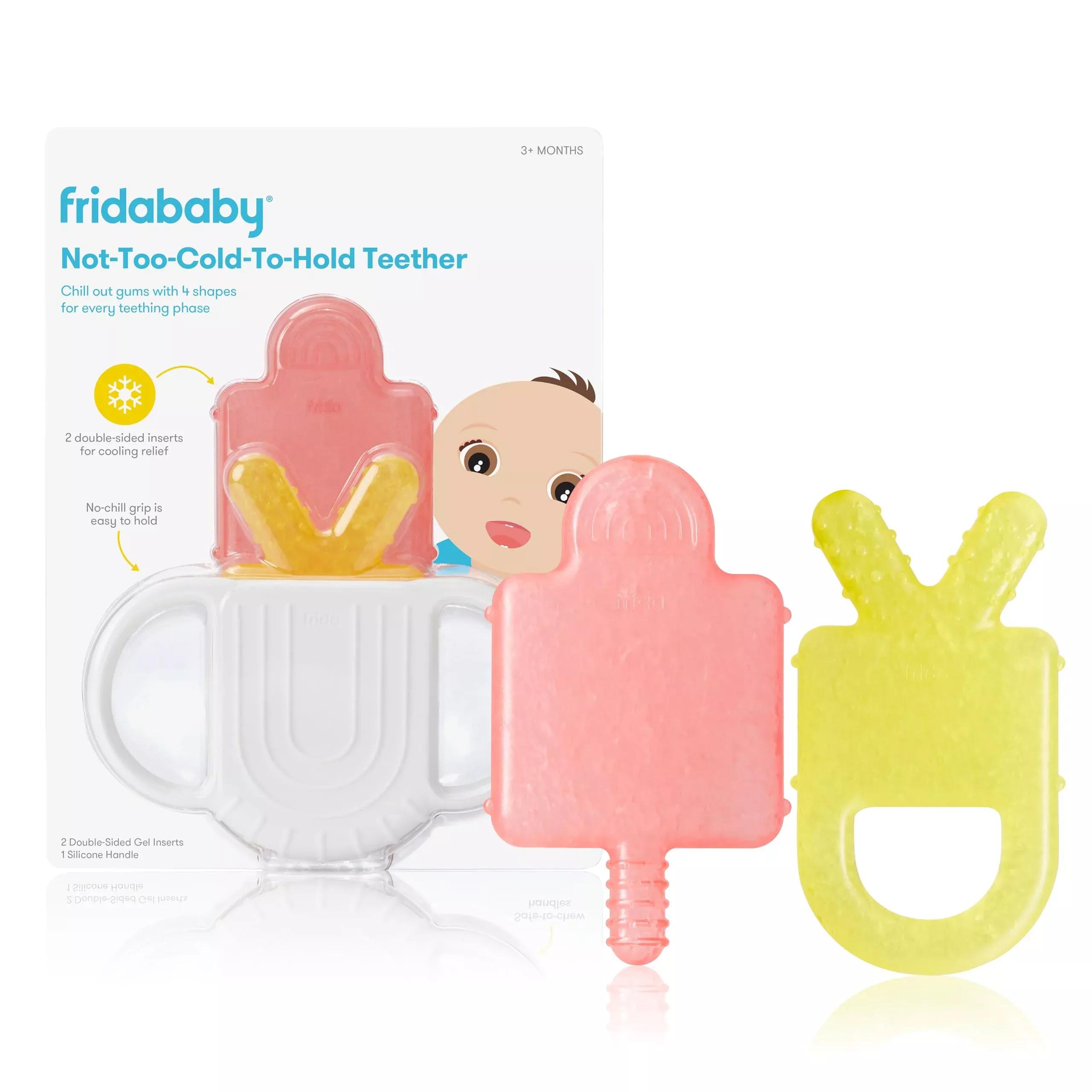 Frida Baby Silicone Teething Toy for 0-18 Months, White, 1 Count