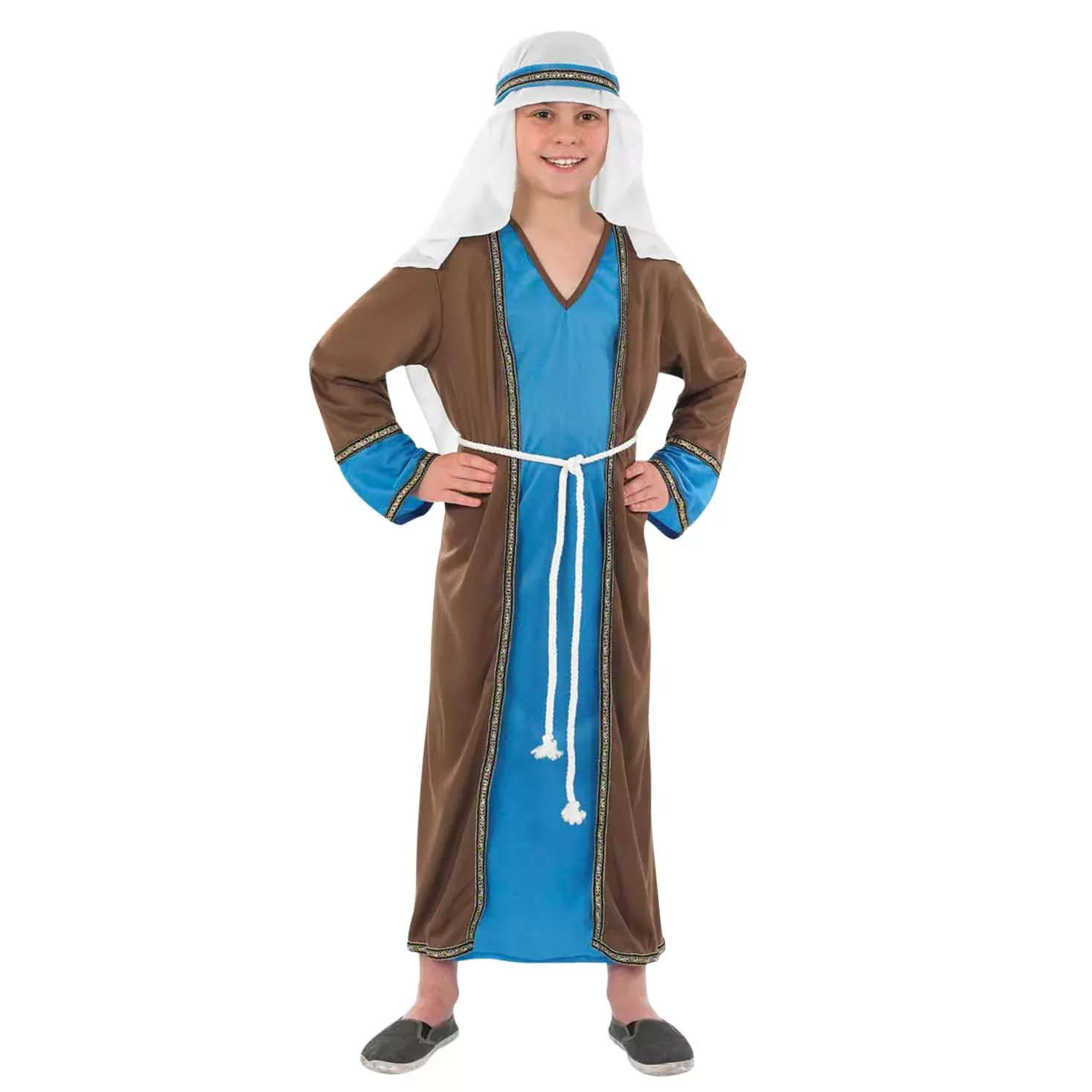 Fun Shack Kids Joseph Costume Nativity Outfit X-Large Blue