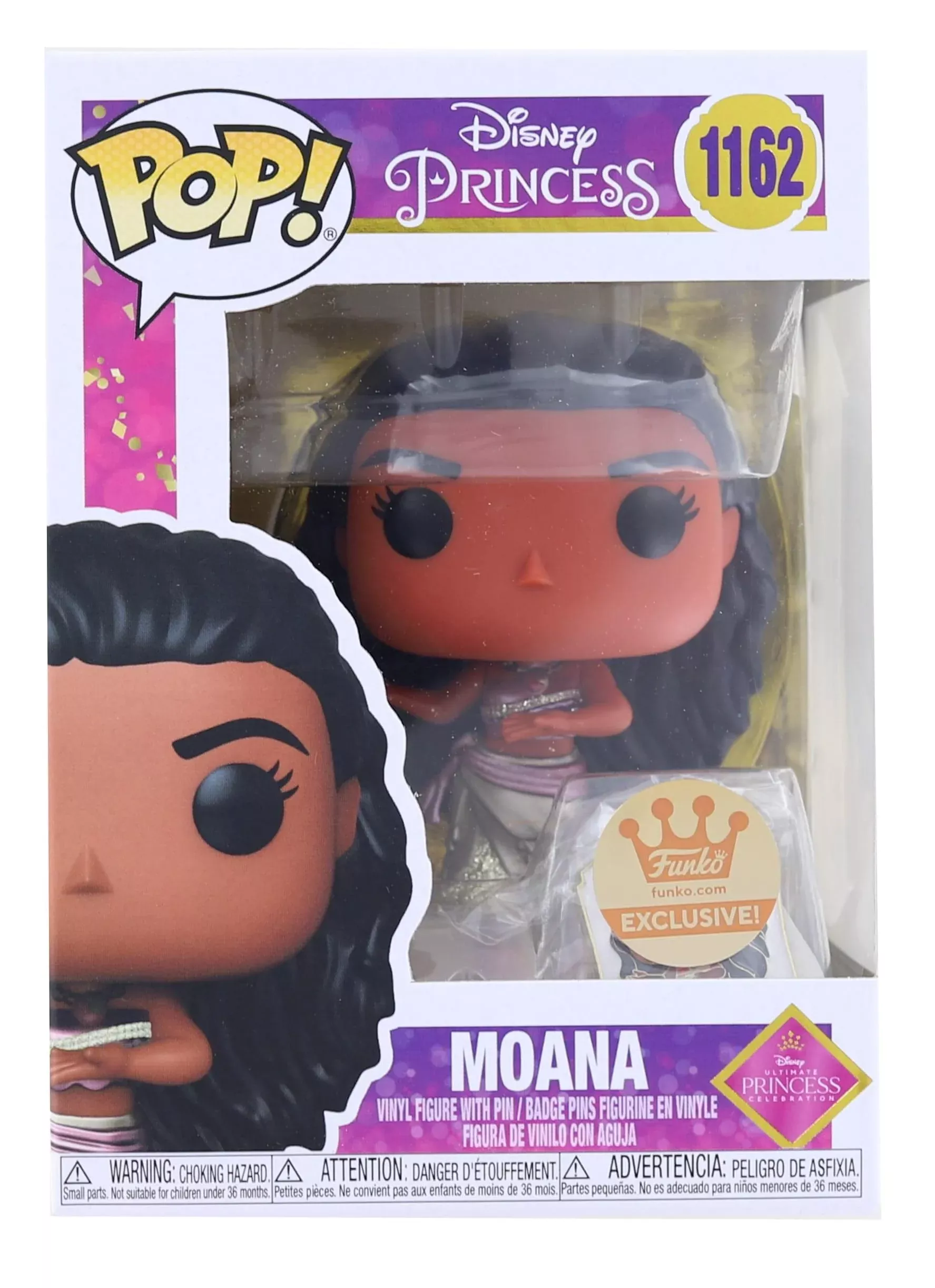 Funko Moana Vinyl Figure with Collector Pin - 3.75 Inch Brown