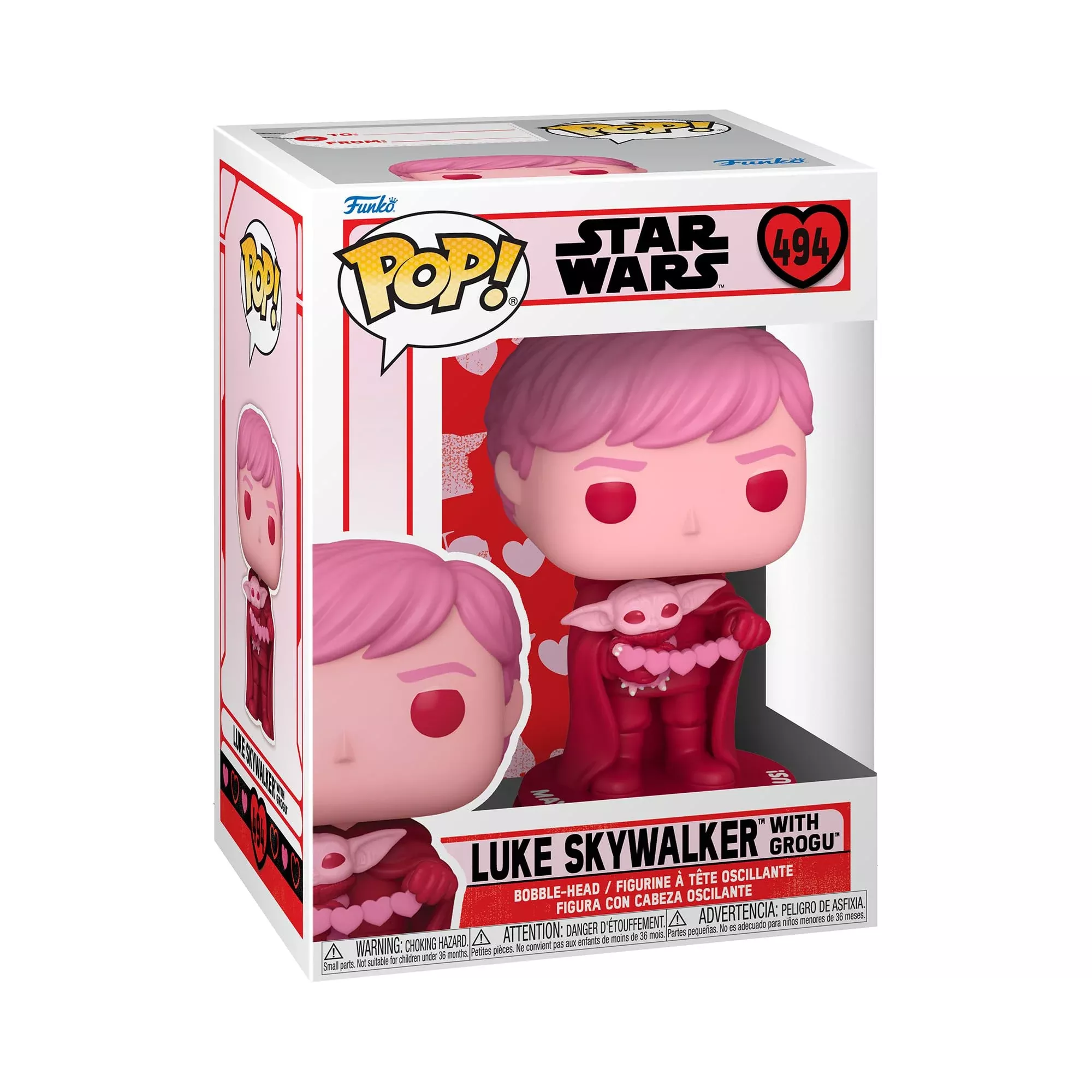 Funko Star Wars Valentine's Day Pop! Luke Skywalker & Grogu 4.5"