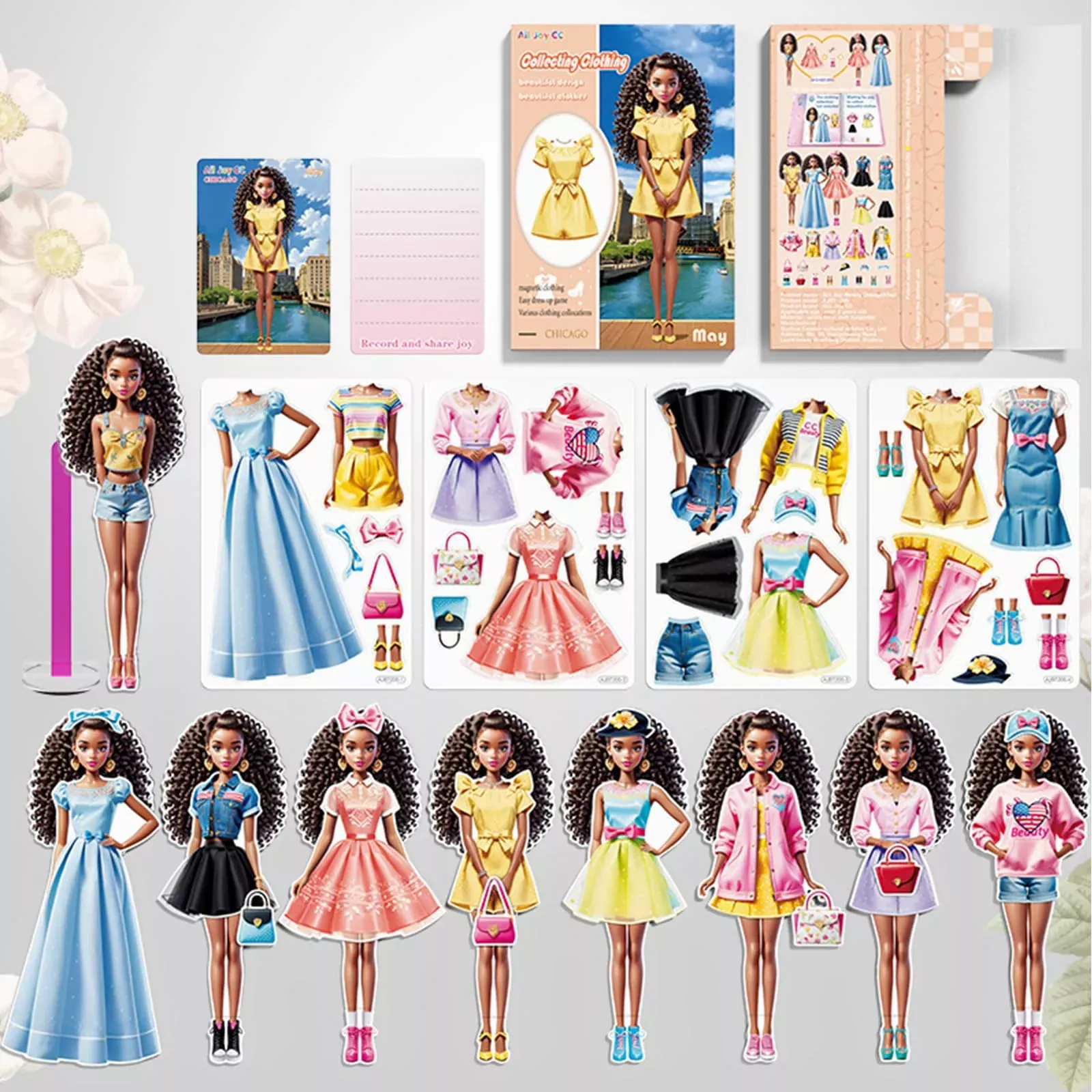 Generic Magnetic Princess Dress Up Paper Doll, Magnet Dress Up Games,