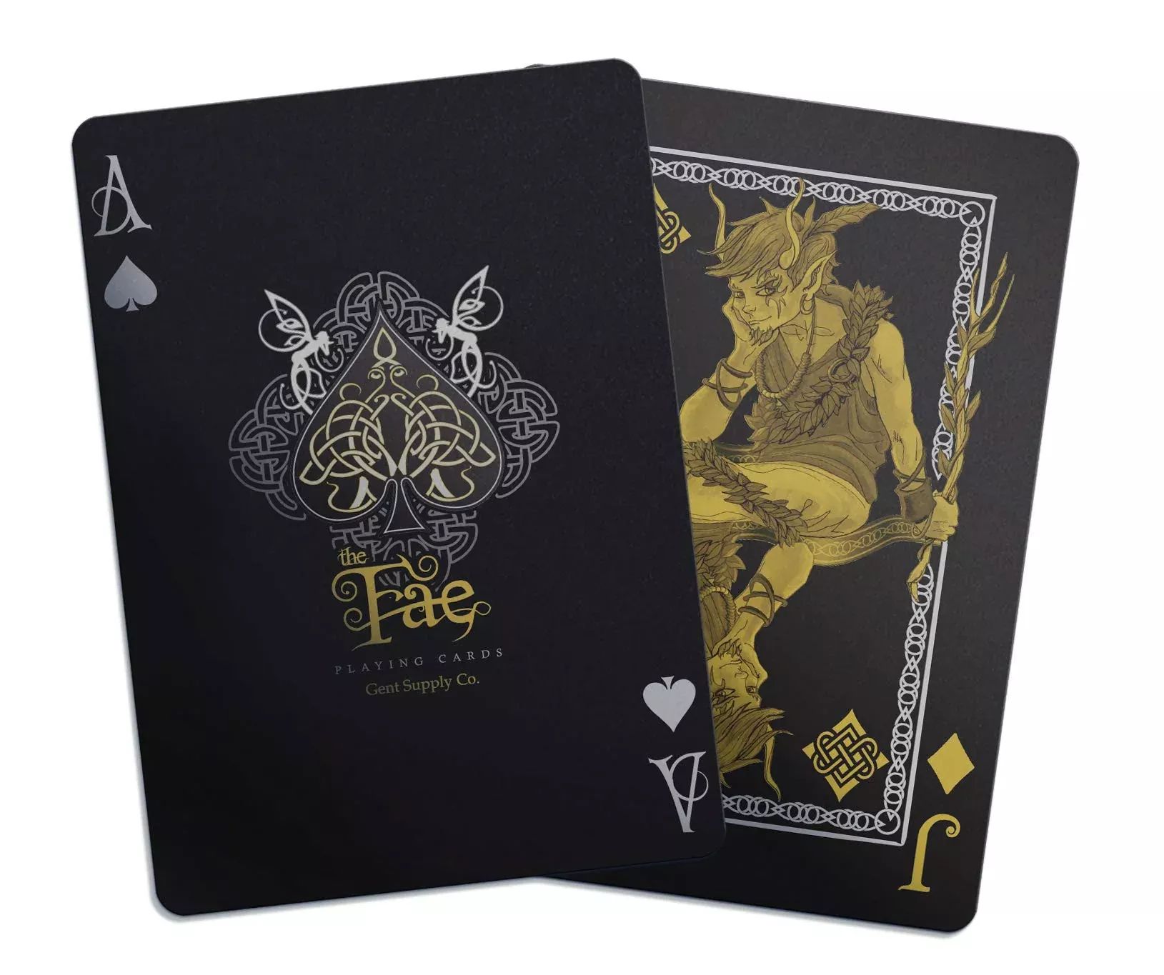 GENT SUPPLY CO. Creatures of The FAE Playing Cards - Black PVC Plastic
