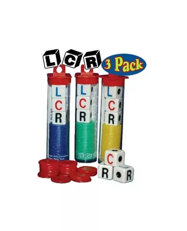 George & Company Llc Lcr Dice Game Set Bundle (Left Right Center) - 3