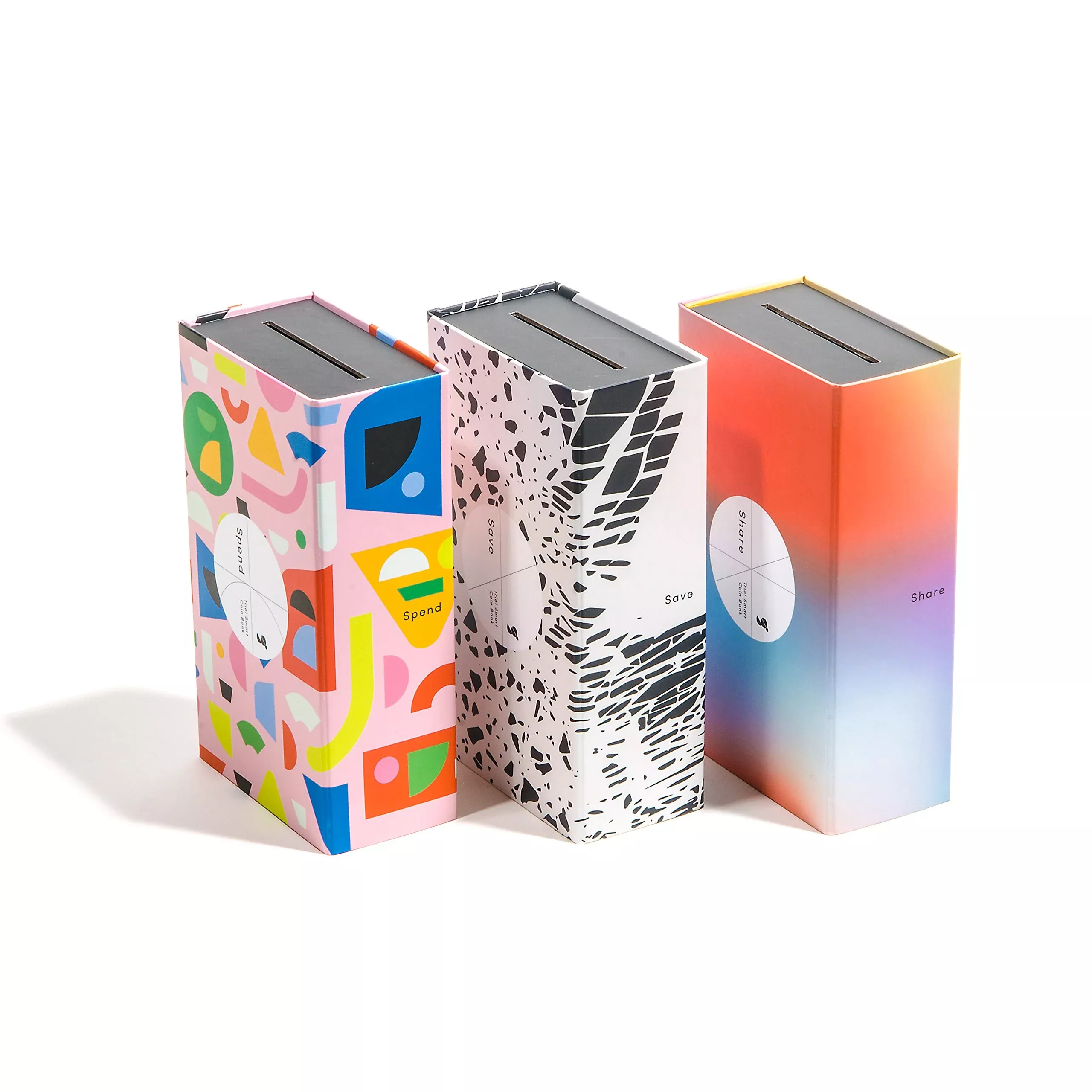 Giantsuper 3-in-1 Trio Smart Coin Bank for Kids Black and White 7