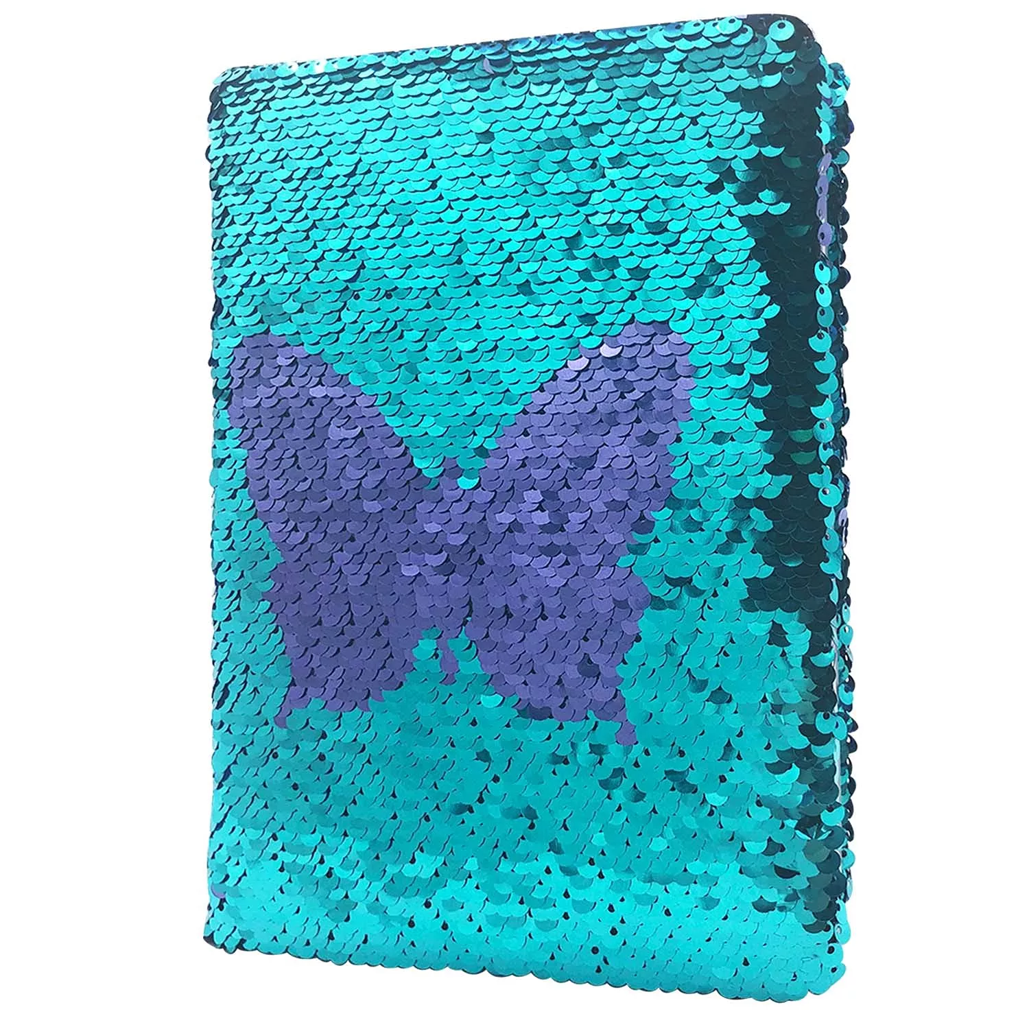 GINMLYDA Sequin Kids Journal Purple Butterfly 8.25 x 5.5