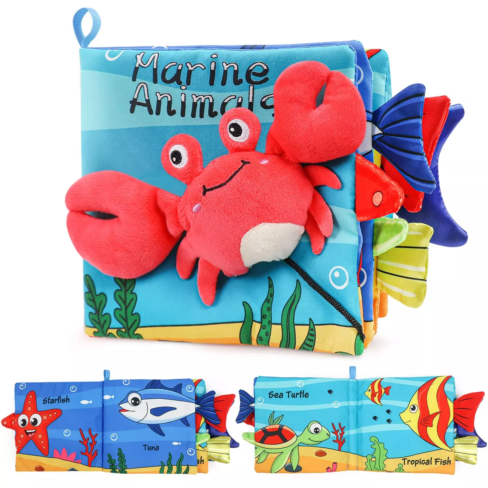 Gkdoms Soft Baby Books High Contrast Baby Toy, Touch And Feel Crinkle