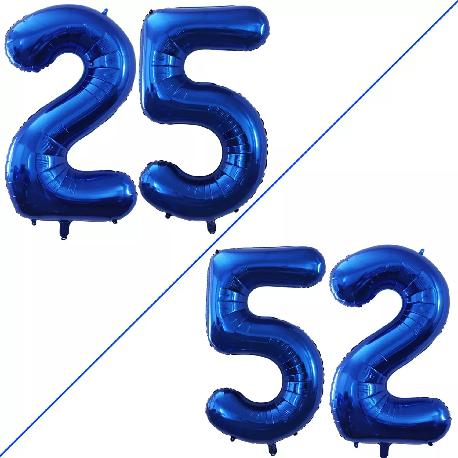 GOER Reinforced Balloons for Events - Blue, 25/52 Size, Durable PA