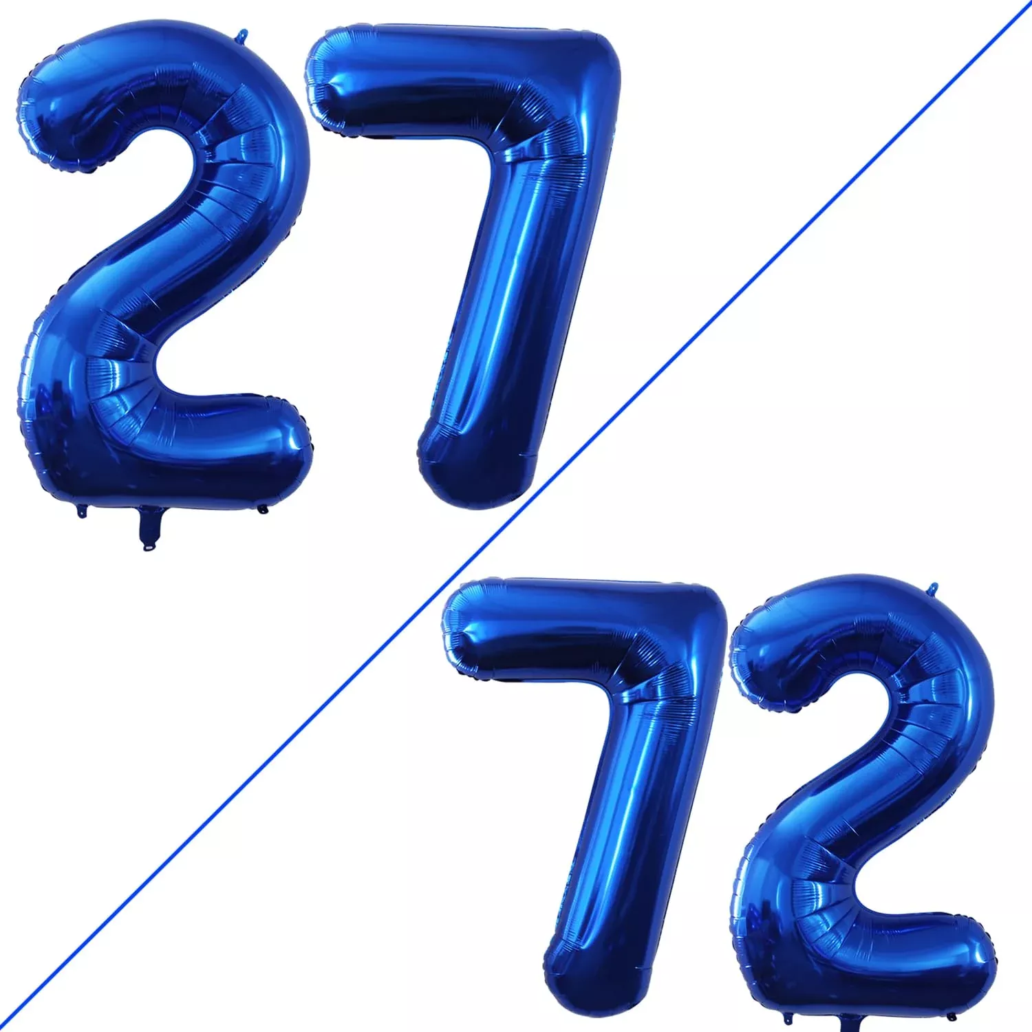 GOER Reinforced Balloons for Events - Blue, 27/72 Size, Cold Resistant