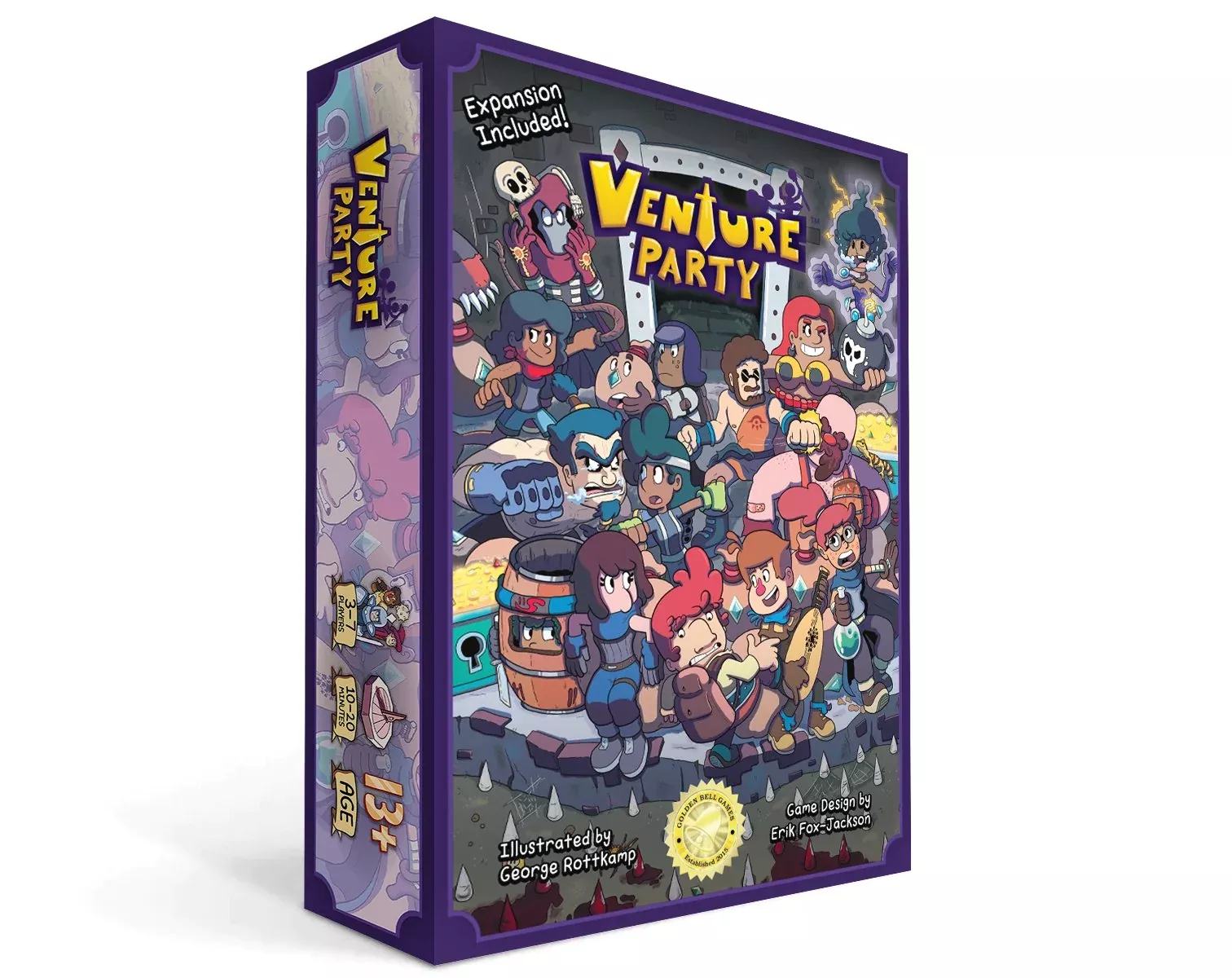 Golden Bell Studios Venture Party Game - 3-7 Players - Blue