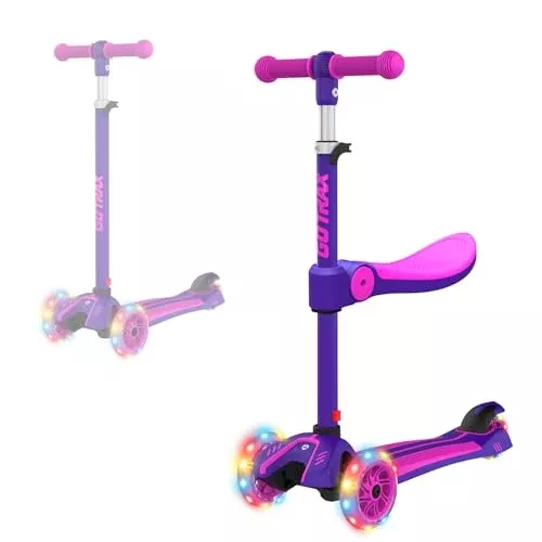 Gotrax Ks3 Kids Kick Scooter, Led Lighted Wheels, Adjustable Height Ha
