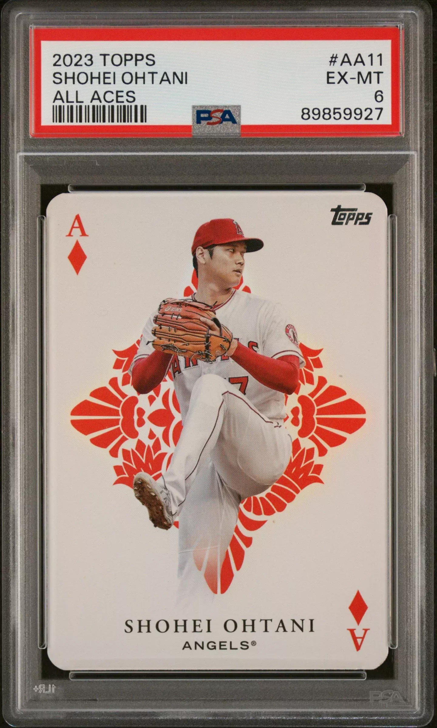 Graded 2023 Topps Shohei Ohtani #AA11 All Aces Baseball Card PSA 6 EX Mint