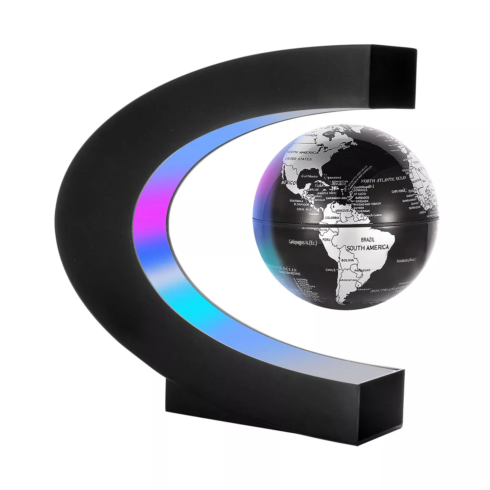 Gresus Magnetic Levitation Globe - Black - High-Tech Desk Decor