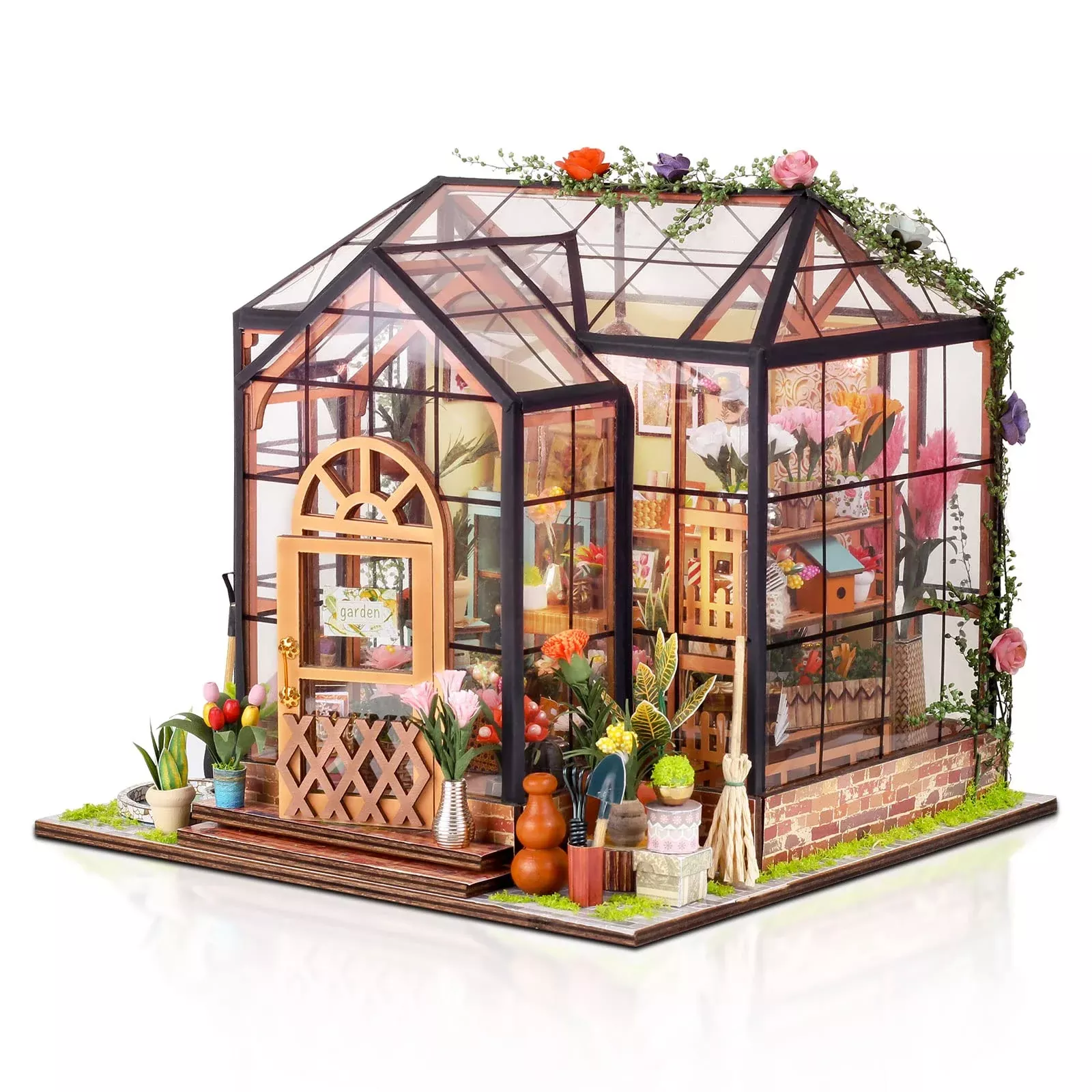 GuDoQi DIY Dollhouse Kit Jenny Greenhouse, Multi-Colored, One Size
