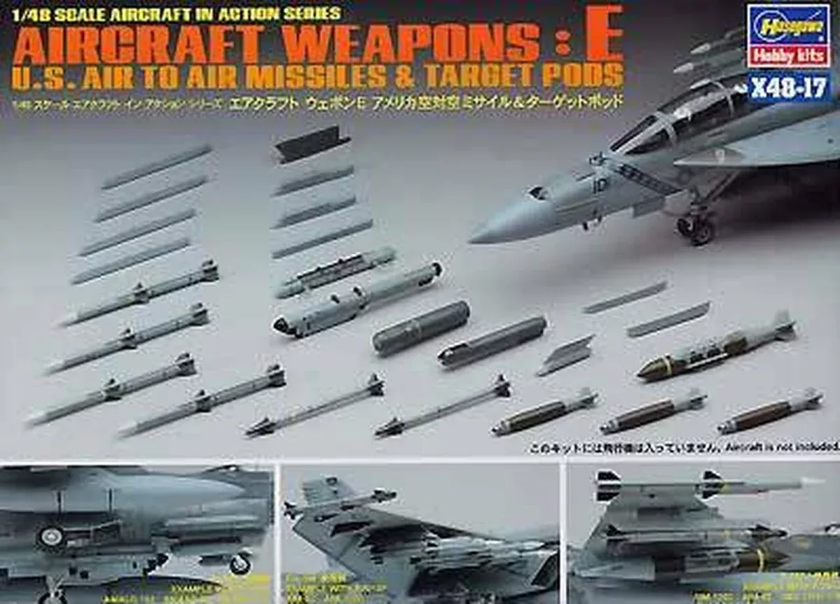 Hasegawa 36117 1/48 Weapons E - US Air to Air Missiles & Target Pods