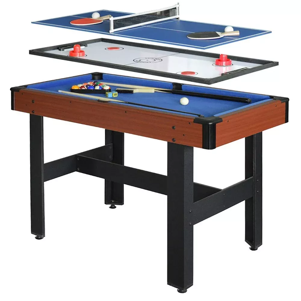 Hathaway Triad Multi Game Table 3-in-1 Billiards Hockey Ping Pong