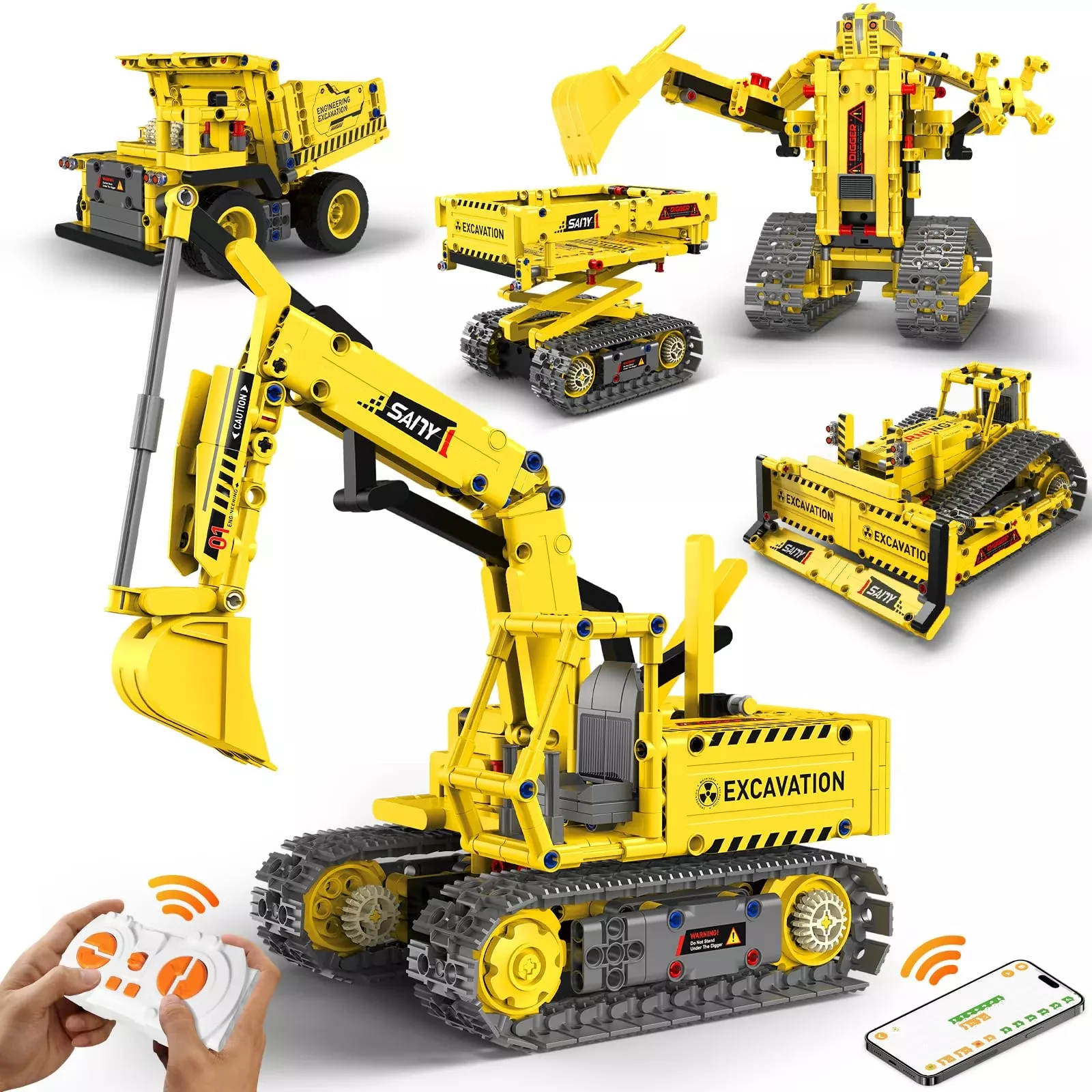 Hbuds Robot Building Kits, 5-In-1 Stem Toys For Boys Age 8-14, App & R