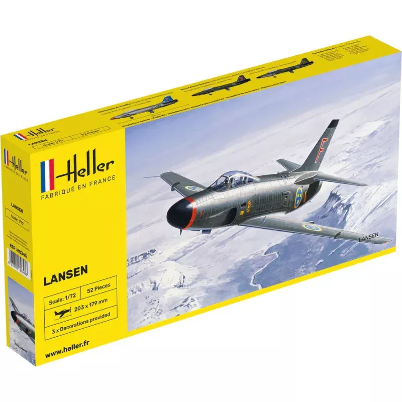Heller 80343 1/72 Saab 32 Lansen Model Aircraft Kit