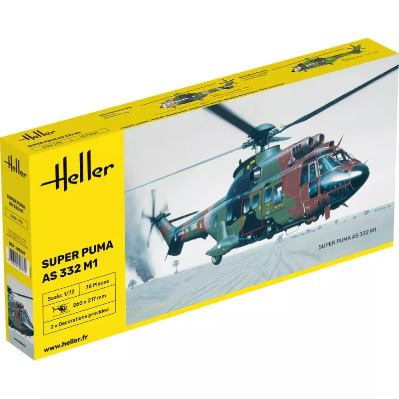 Heller 80367 1/72 Super Puma AS 332 M1 Helicopter Model Kit