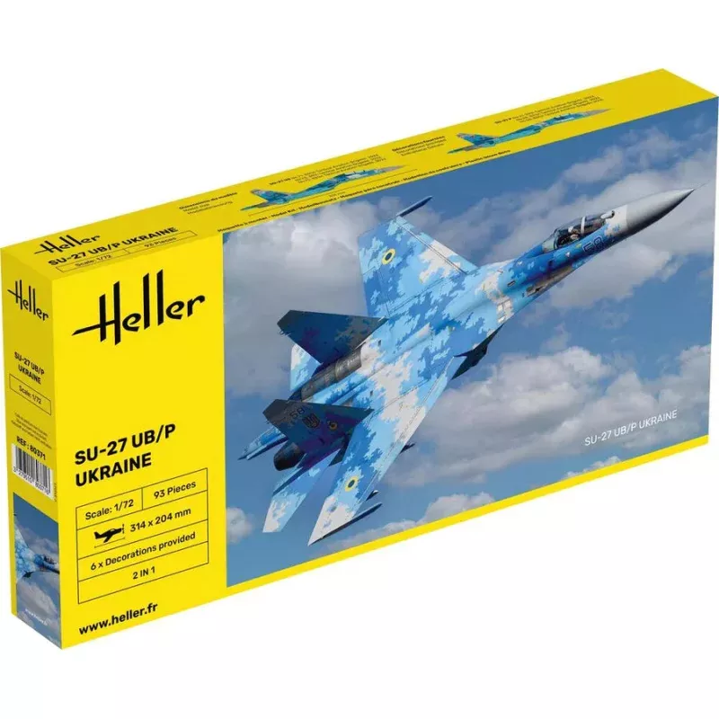 Heller 80371 1/72 Sukhoi Su-27 UB/P Ukraine Model Aircraft Kit