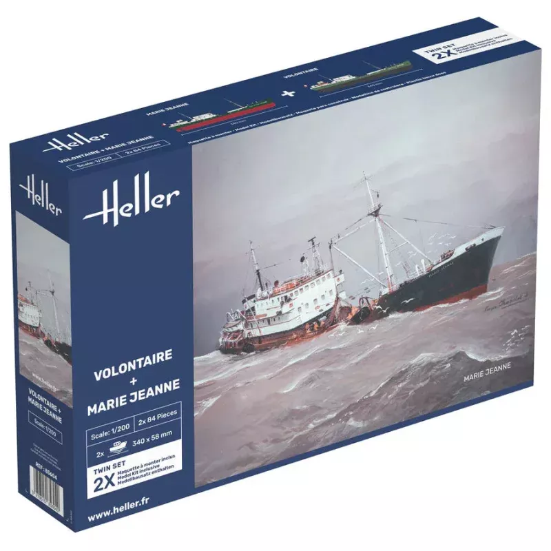 Heller 85604 1/200 Volontaire + Marie Jeanne Trawler Model Ship Kit