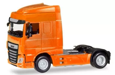 Herpa 309066 HO Scale DAF XF Euro 6 SC Tractor Only - Assembled -- Orange