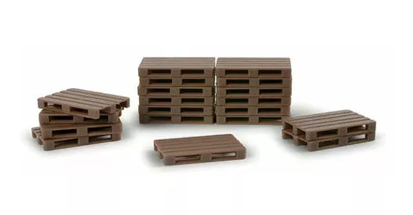Herpa 52900 1/87 Scale Pallets - 50 Pieces European Size