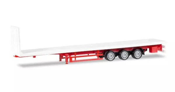Herpa 76845 1/87 Scale 3-Axle Lowliner Flatbed Trailer High Quality
