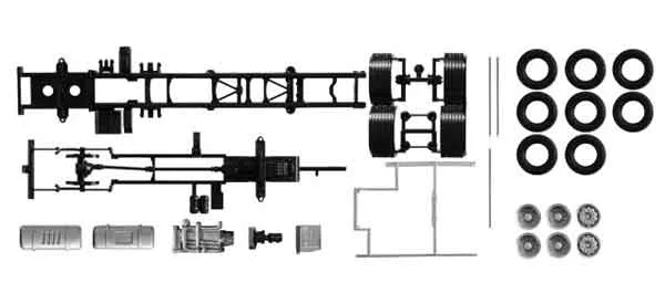 Herpa 84451 1/87 Scale Volvo Fh 3-Axle Chassis