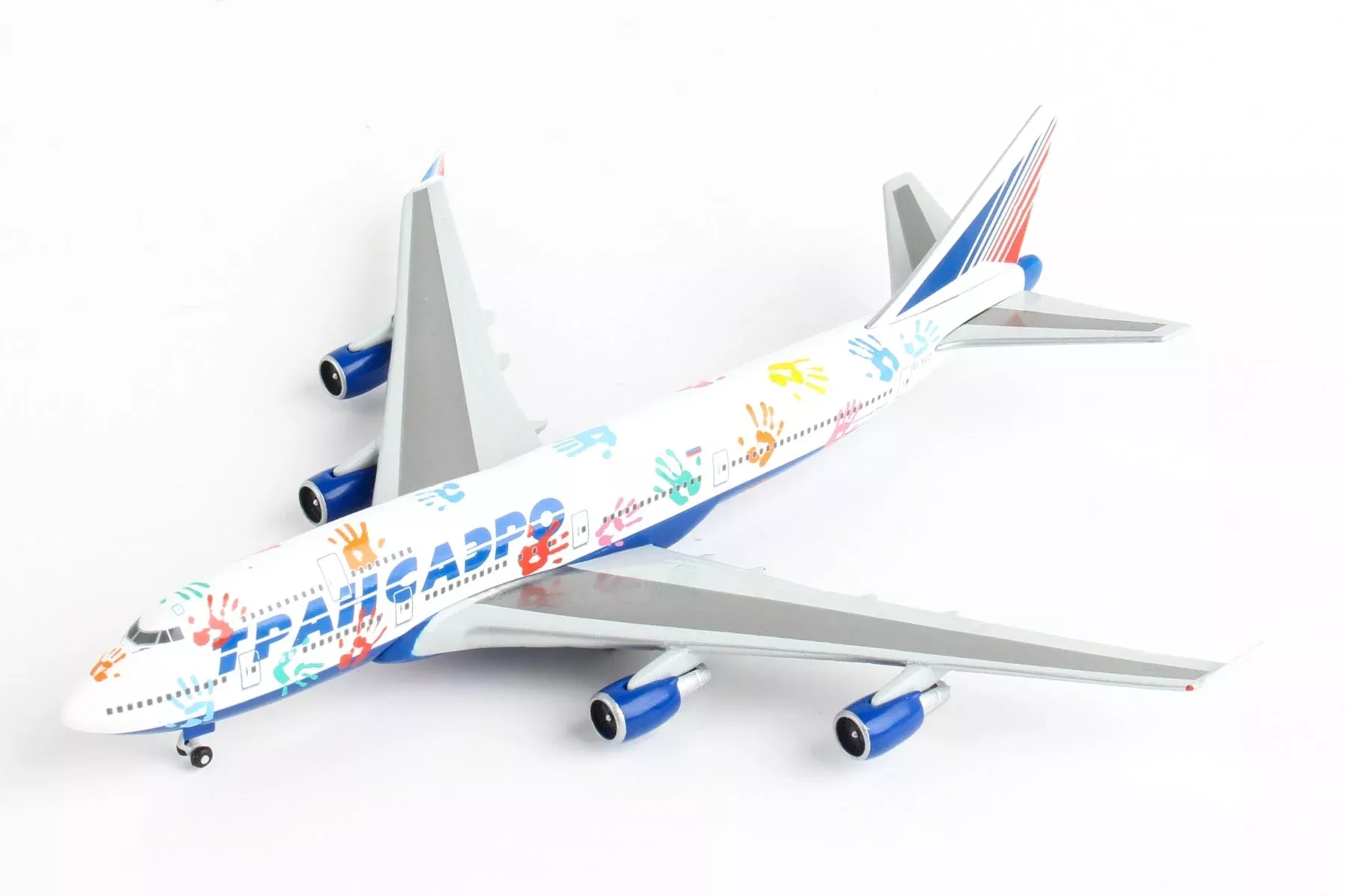 Herpa Wings HE528818 Transaero 747-400 1/500 Flight Of Hope