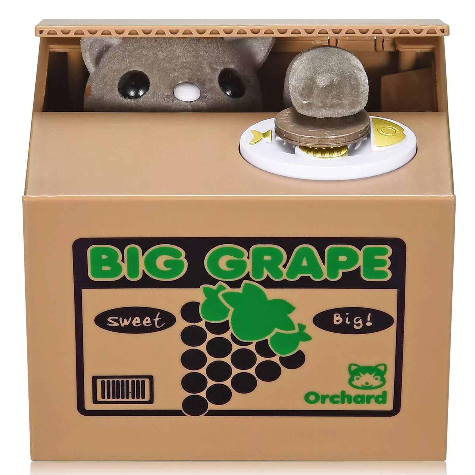HmiL-U Piggy Bank for Kids - Voice Function, Large, Grape Cat