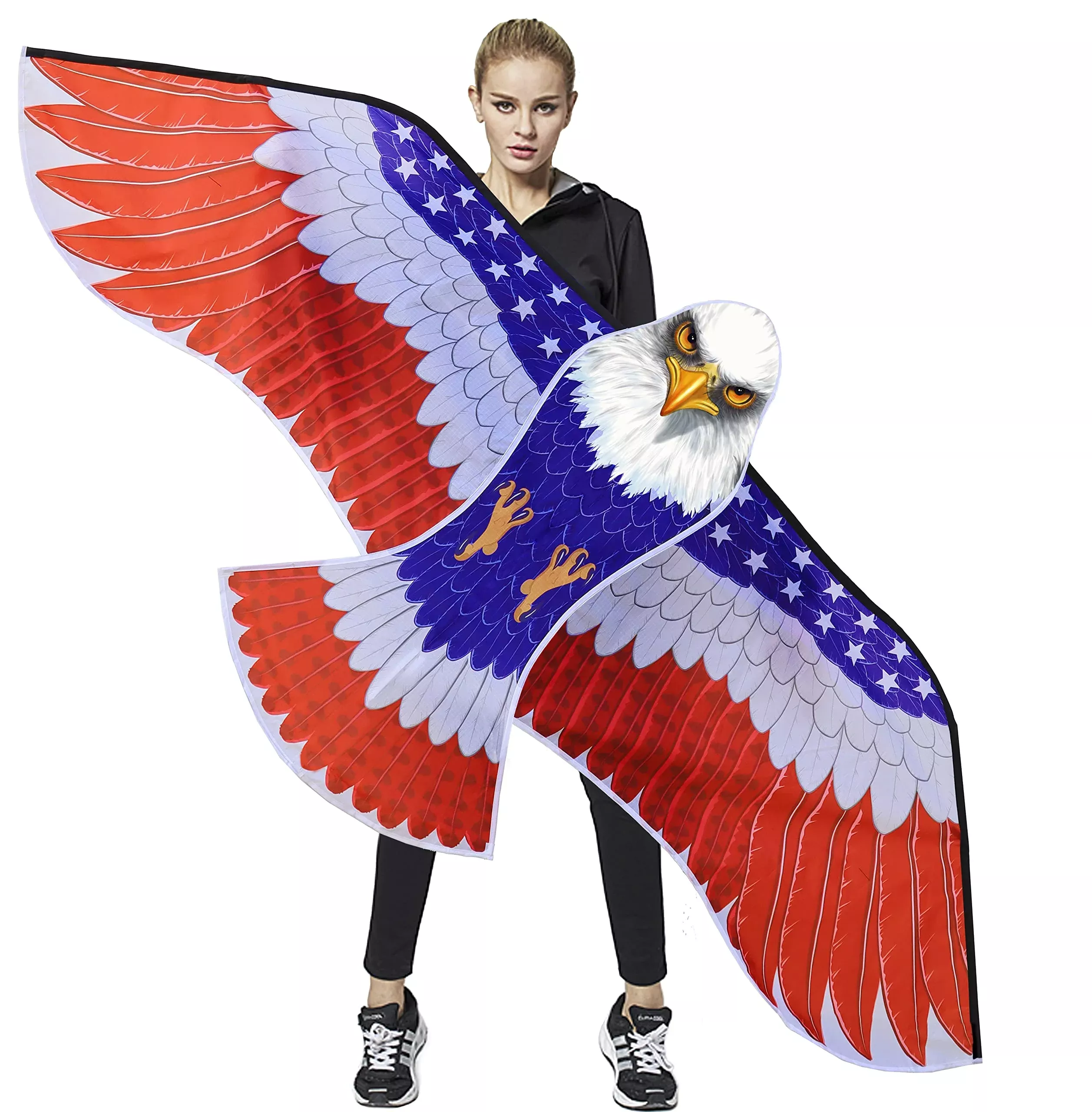 Honbo Patriotic Eagle Kite 73" Easy-Assembly Ripstop Nylon