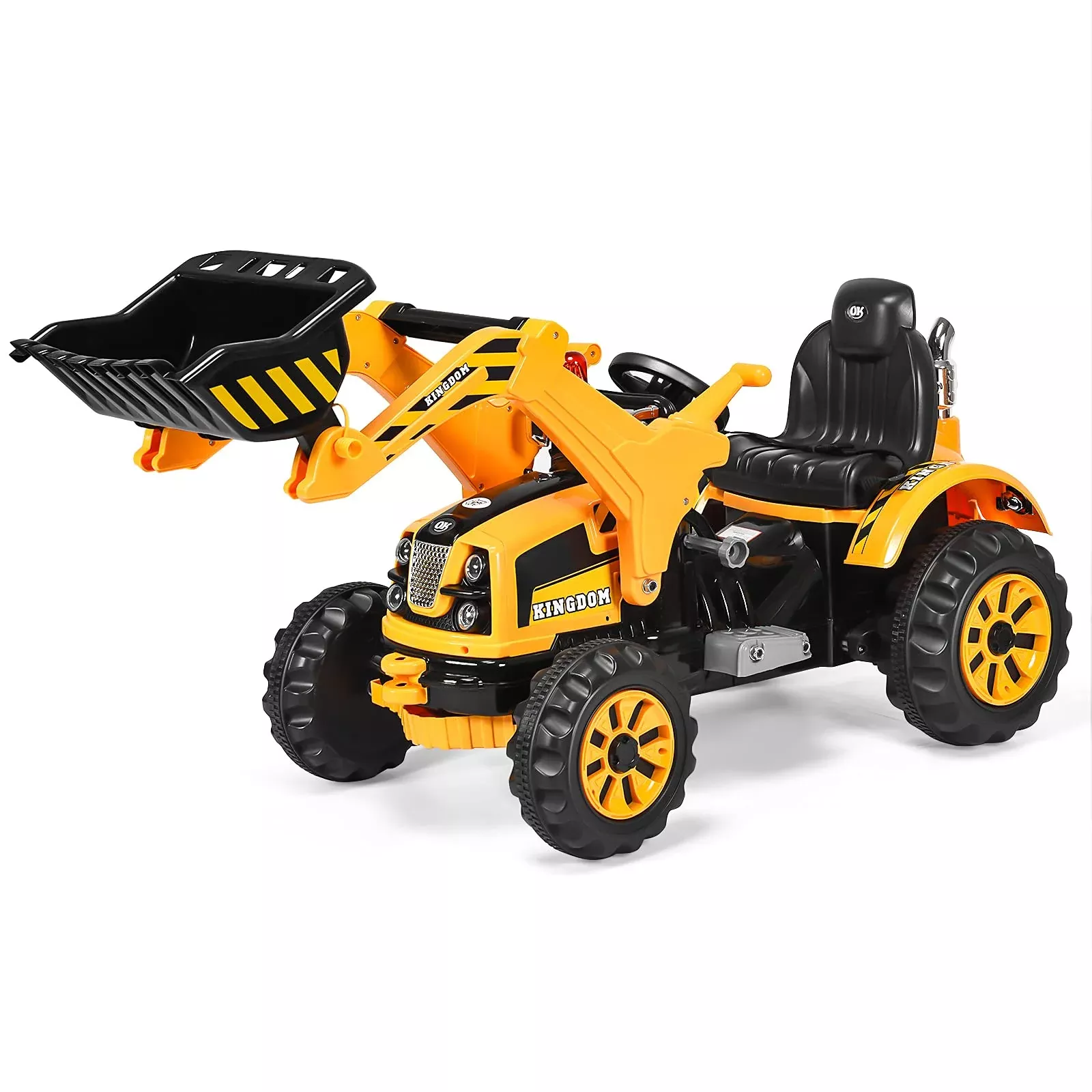 Honey Joy Ride On Excavator, 12V Battery Powered Construction Vehicles