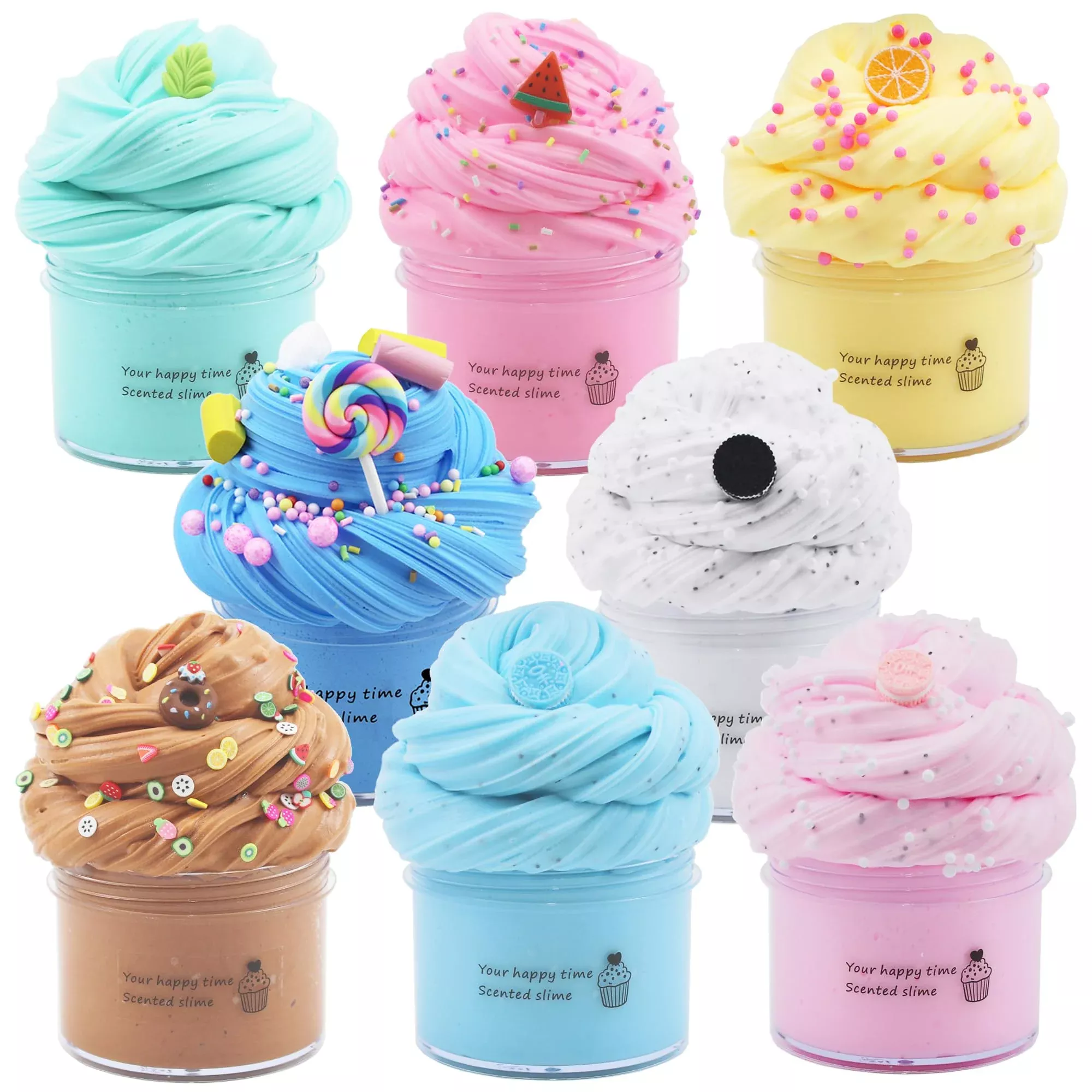 Hootoysforu 8 Pack Butter Slime Kits, 22.9cm,