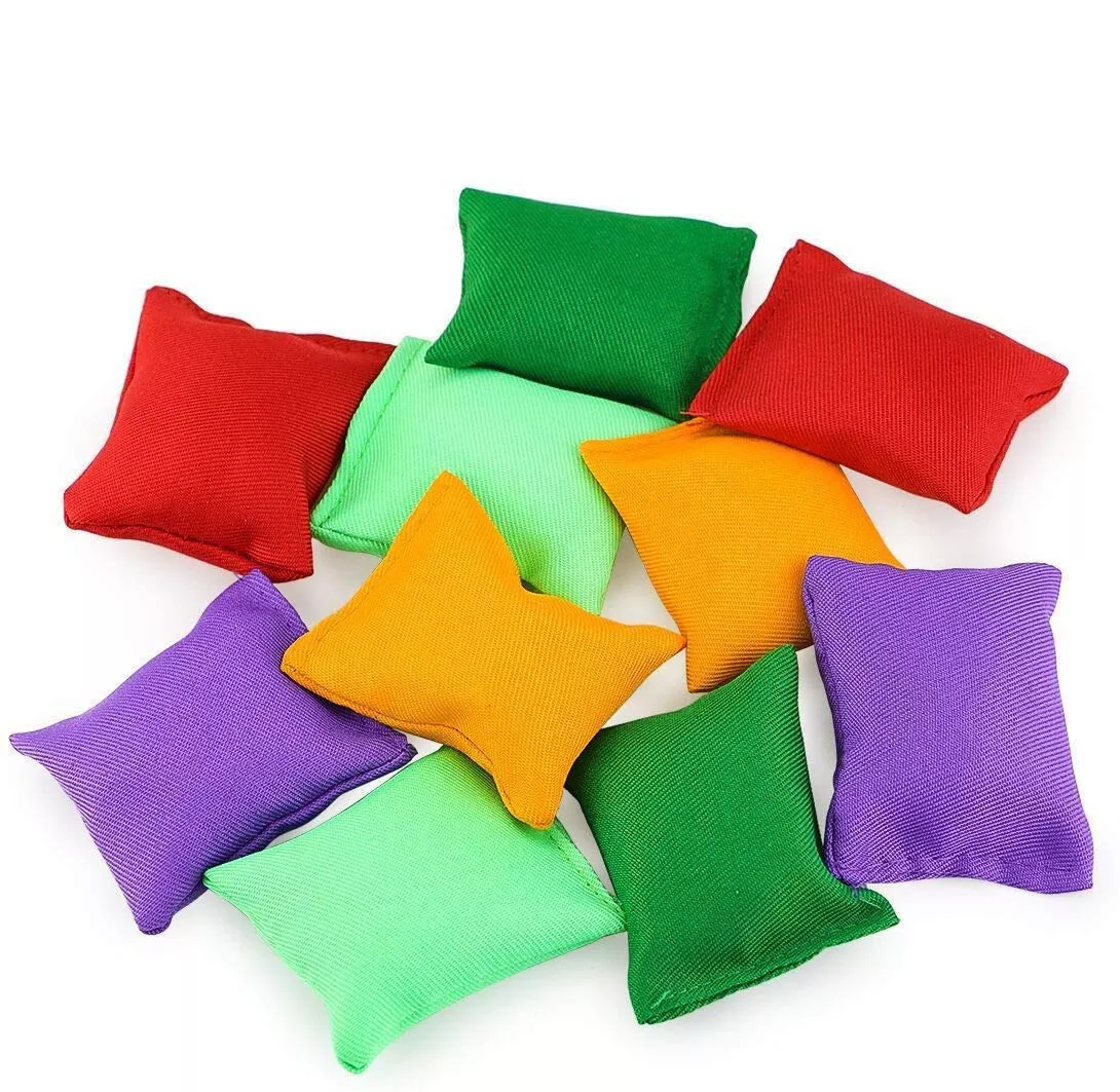 Hslife Nylon Bean Bags 5cm for Outdoor Games, 20 Pack Multi Colors