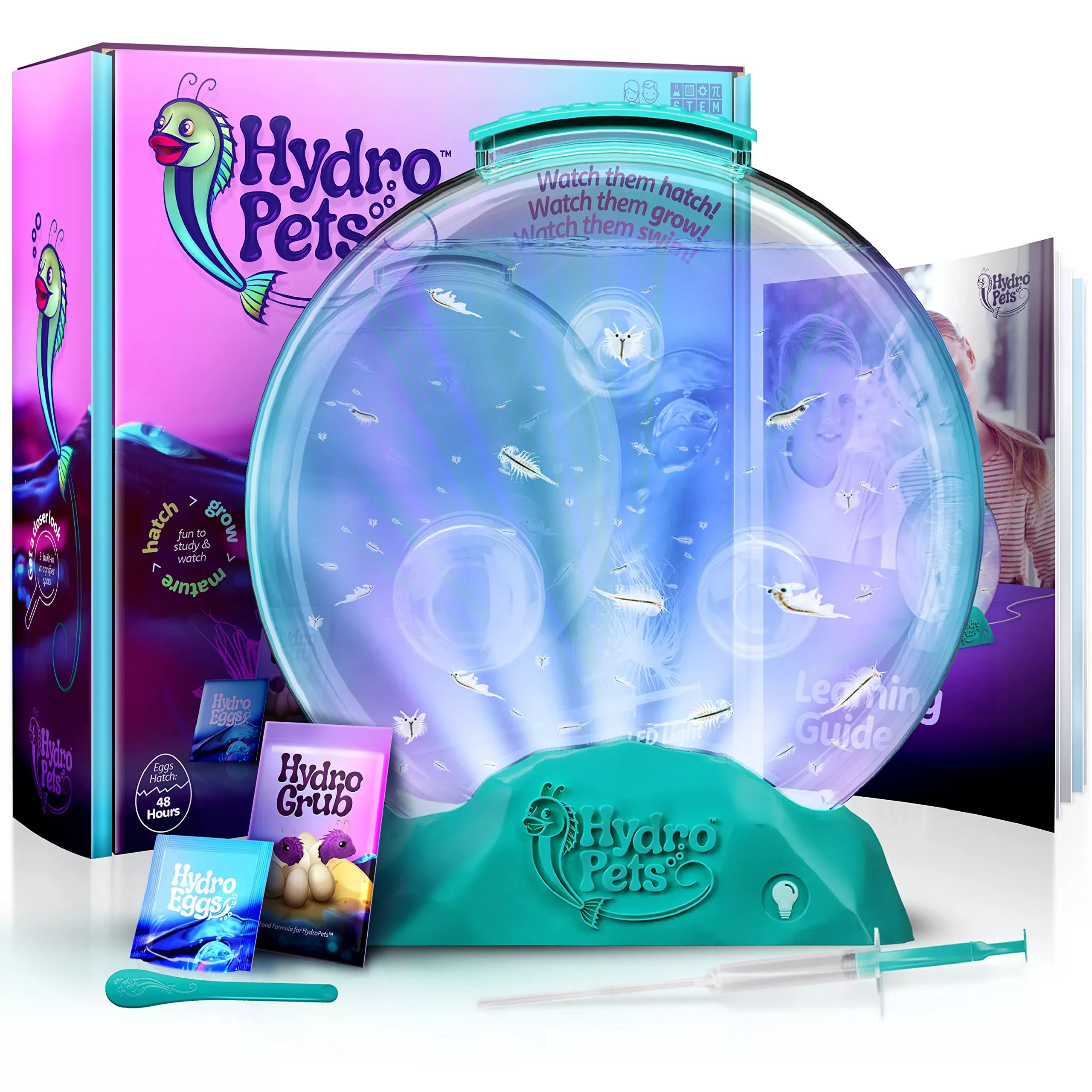 HydroPets Live Sea Pets Habitat Kit - Light Up Tank for STEM Experimen