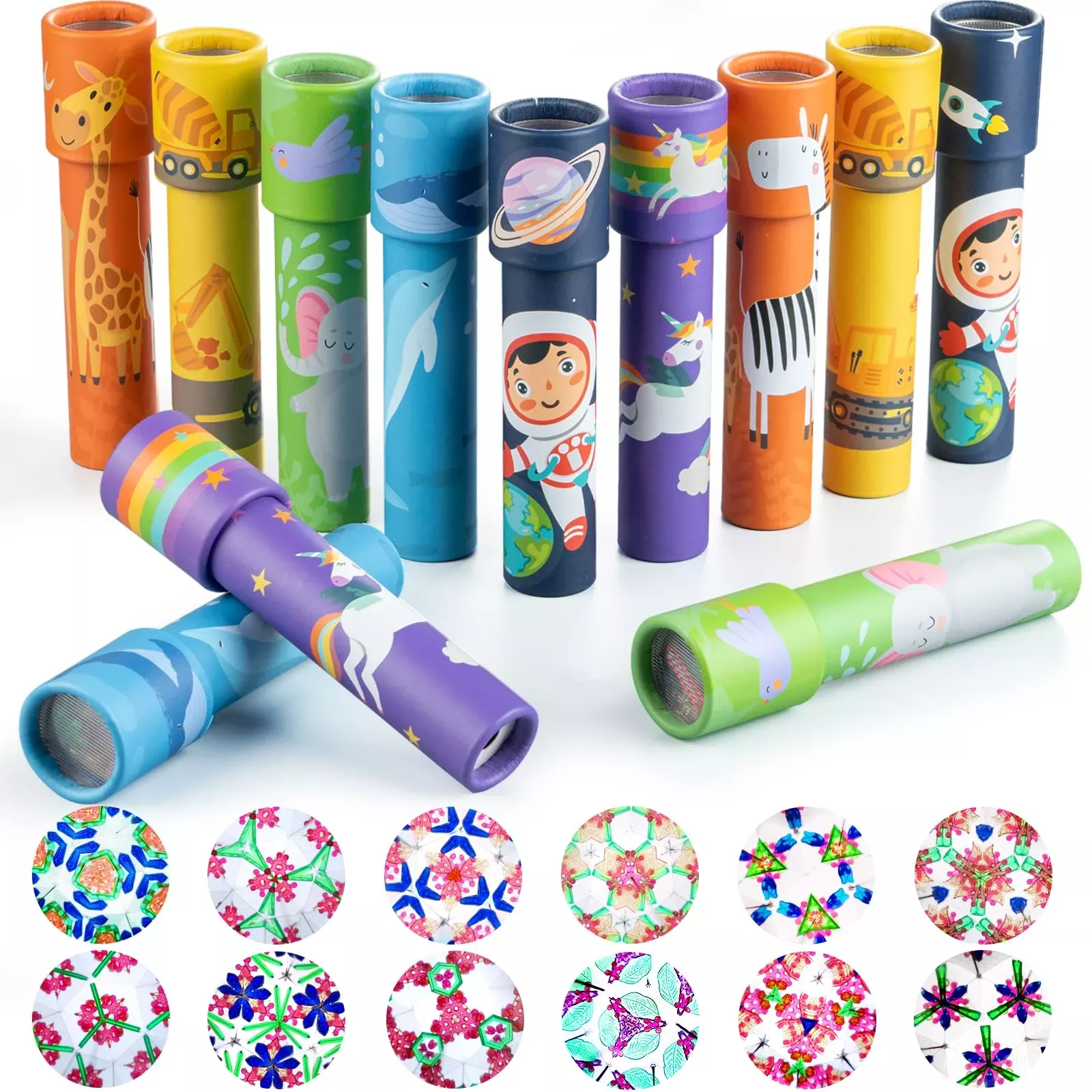 iKeelo Kaleidoscope Set, 12 Pack, Medium, Mixed Colors, Kids'