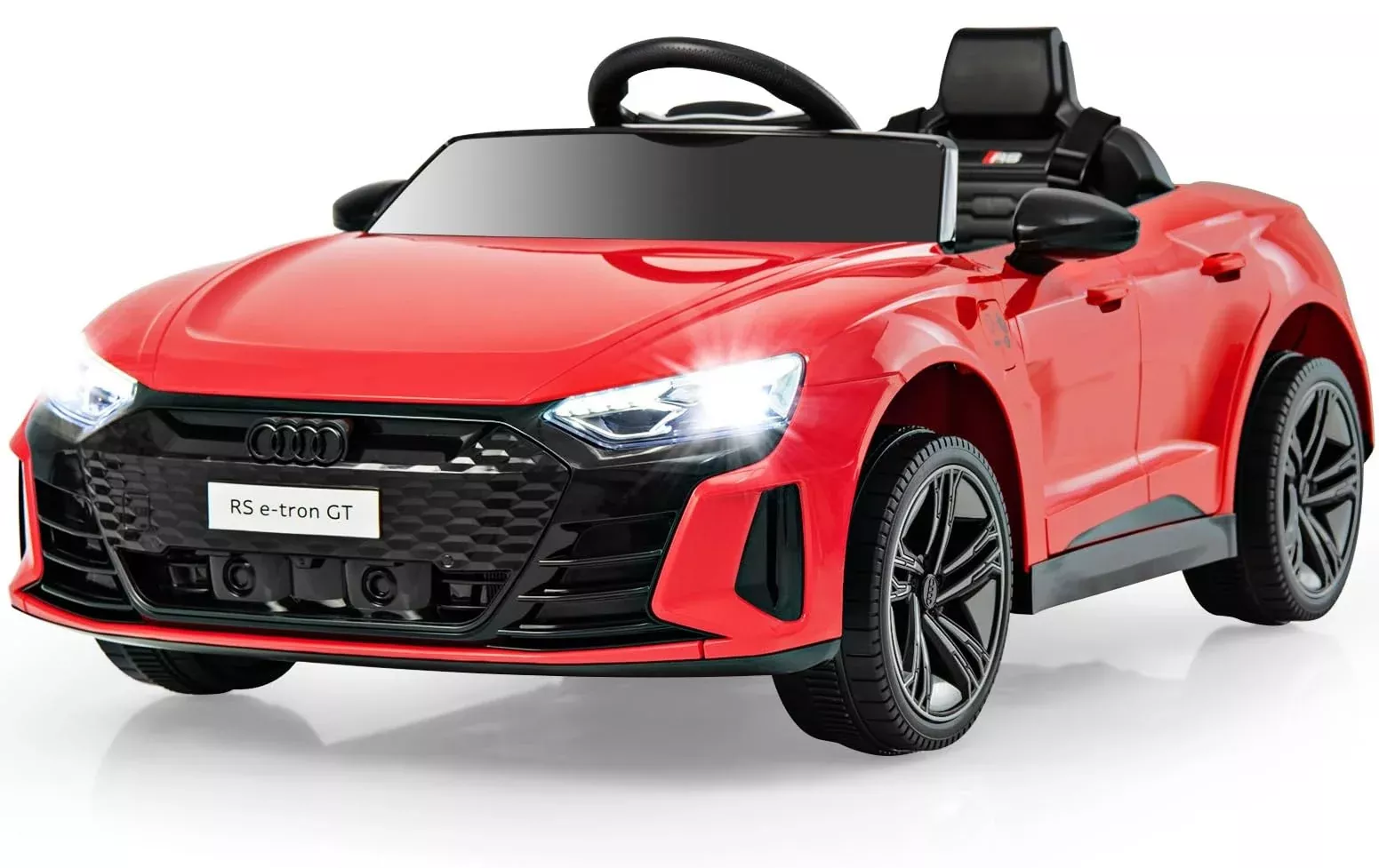 INFANS 12V Kids Ride On Car, Licensed Audi RS e-tron GT, Large Red, Ir